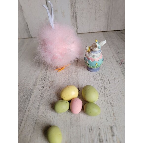 Easter chick egg bunny paint chick spring home decor figure set - Picture 5 of 7